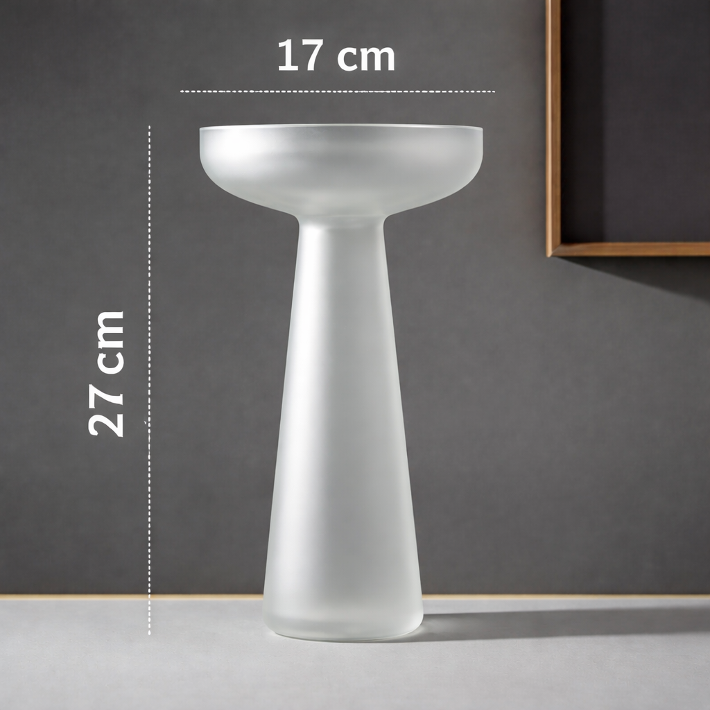 Vaso de Vidro Fosco Premium Estilo Nórdico – Decoração Sofisticada!