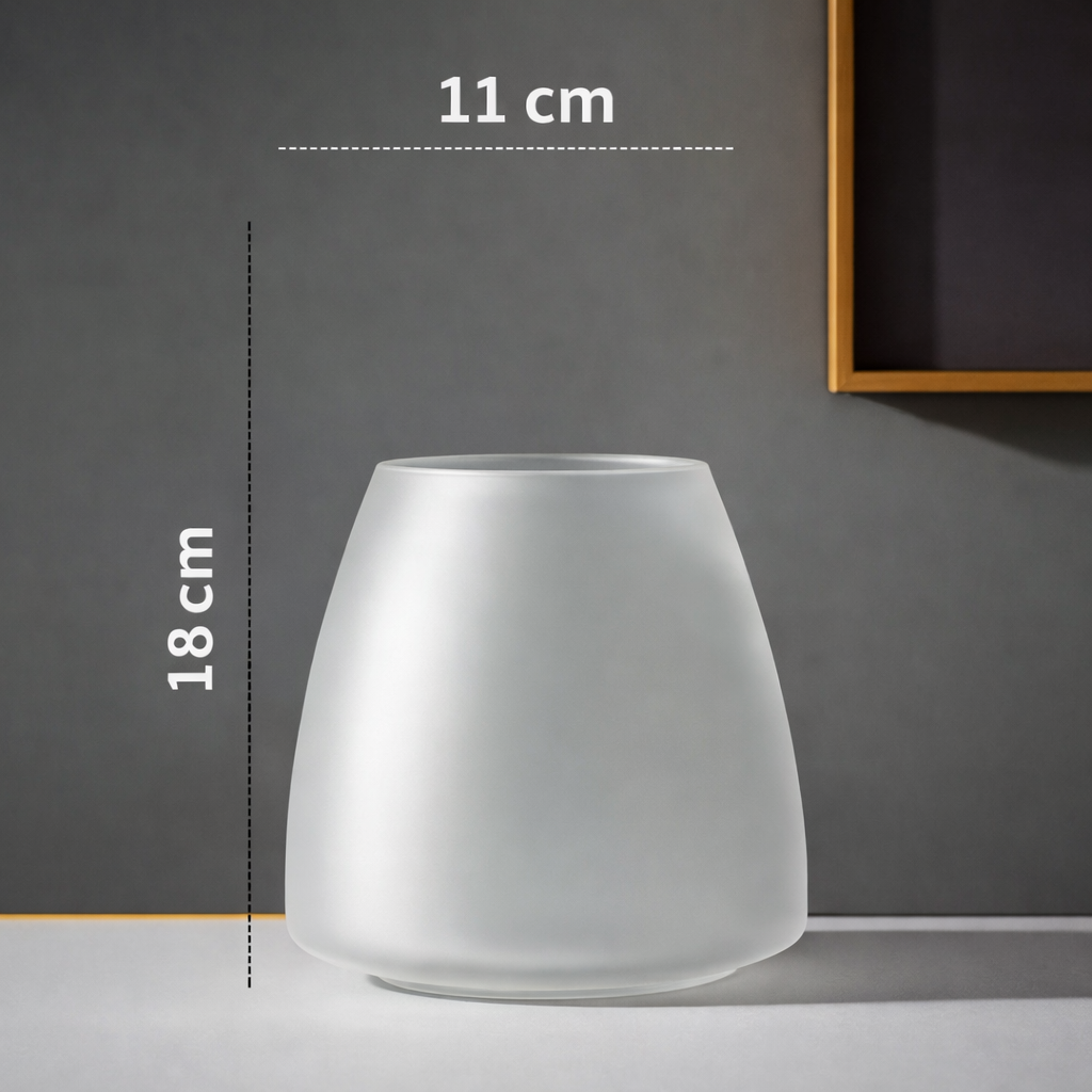 Vaso de Vidro Fosco Premium Estilo Nórdico – Decoração Sofisticada!