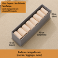 Organizador Dobrável Premium –  Tecido Linho -  Ideal para Gavetas e Guarda-Roupas