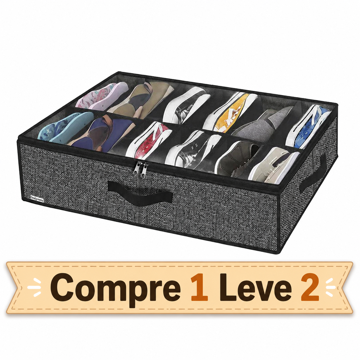 Caixa Sapateira e organizadora Premium para até 12 Pares de Sapatos –  Com Visor Transparente
