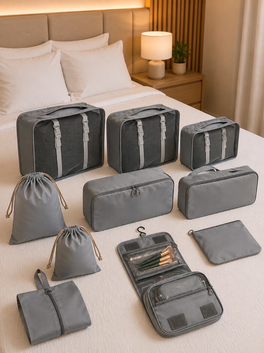 Kit Organizador - Bolsas para Mala de Viagem – (7 ou 10 Peças)