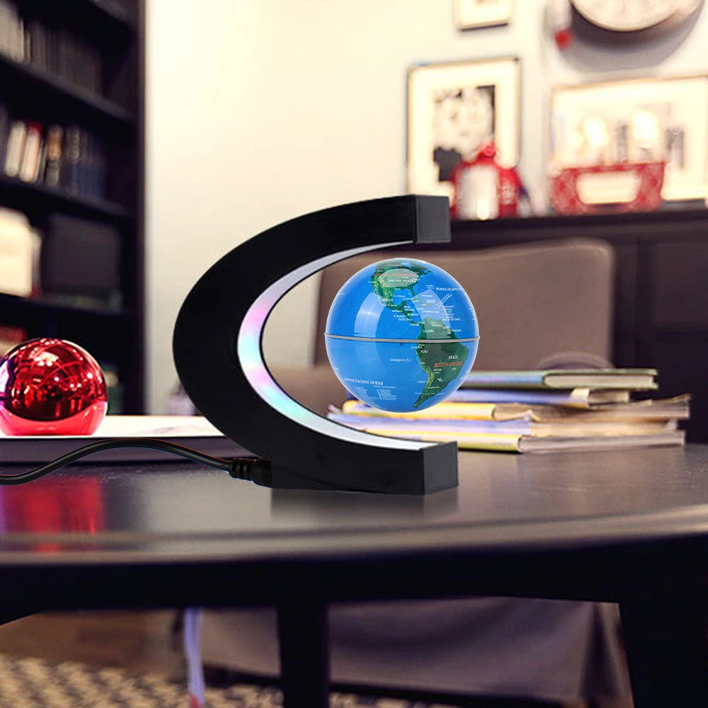 Globo Flutuante Magnético com LED – Iluminação Antigravidade