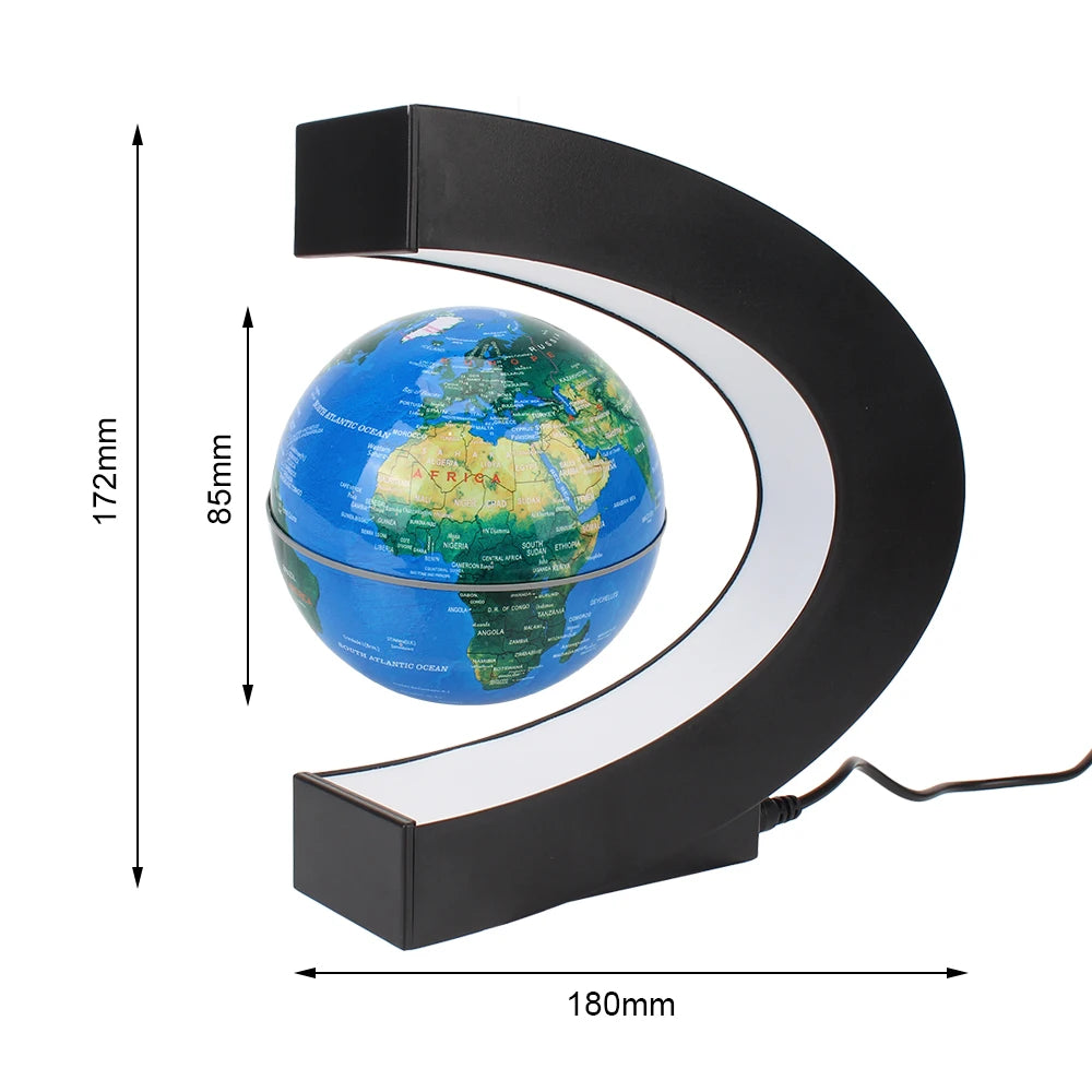 Globo Flutuante Magnético com LED – Iluminação Antigravidade