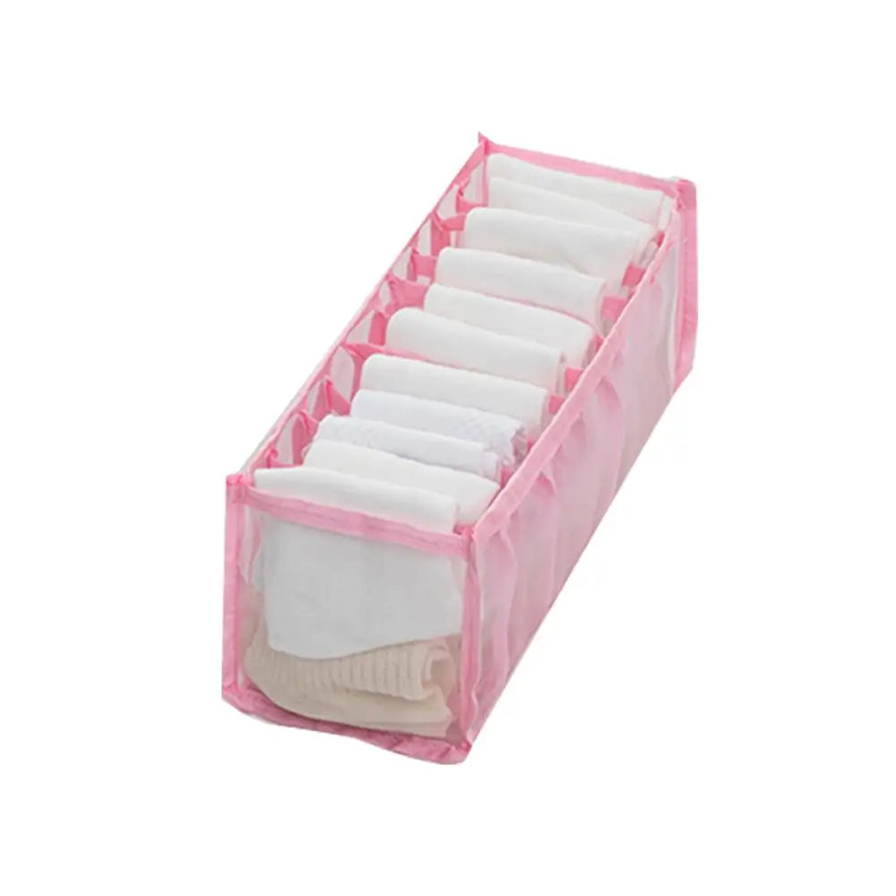 Organizador de Gavetas 7 Divisórias – Caixa Dobrável para Jeans, Roupas e Meias
