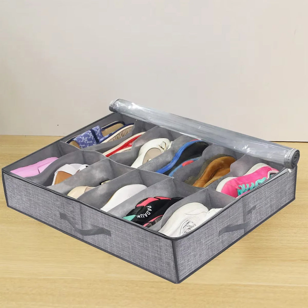 Organizador Premium para até 12 Pares de Sapatos –  Com Visor Transparente