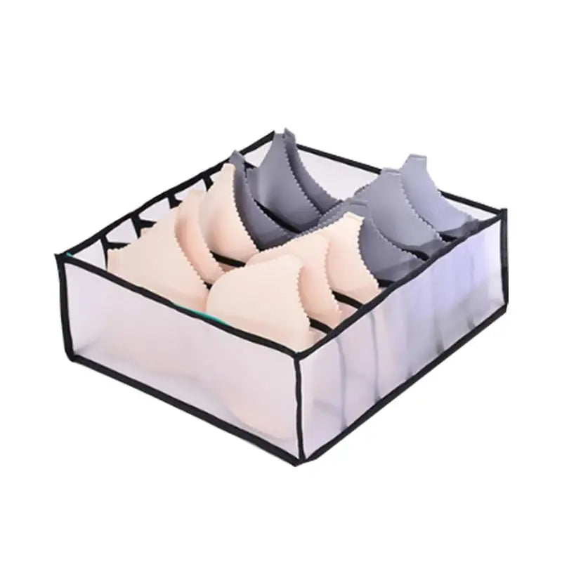 Organizador de Gavetas 7 Divisórias – Caixa Dobrável para Jeans, Roupas e Meias