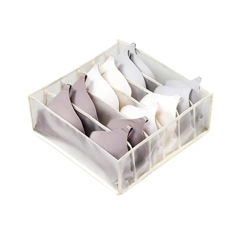 Organizador de Gavetas 7 Divisórias – Caixa Dobrável para Jeans, Roupas e Meias