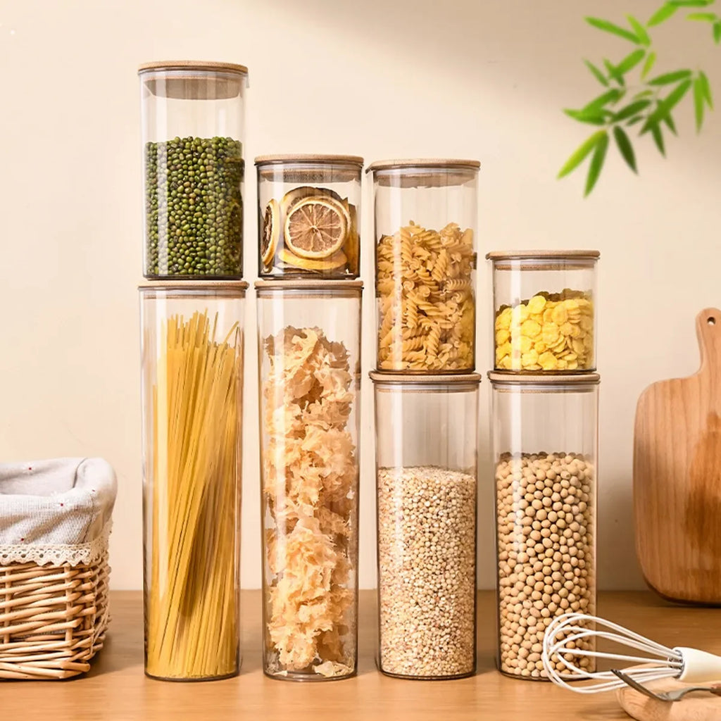 Potes Herméticos Transparentes para Alimentos e Mantimentos