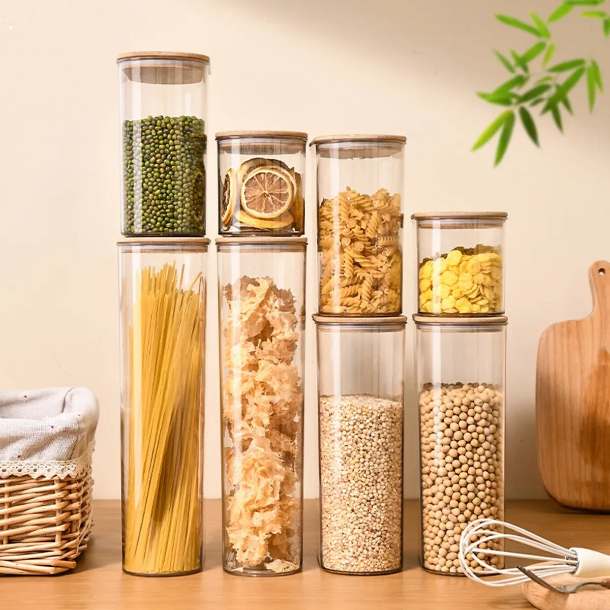 Potes Herméticos Transparentes para Alimentos e Mantimentos