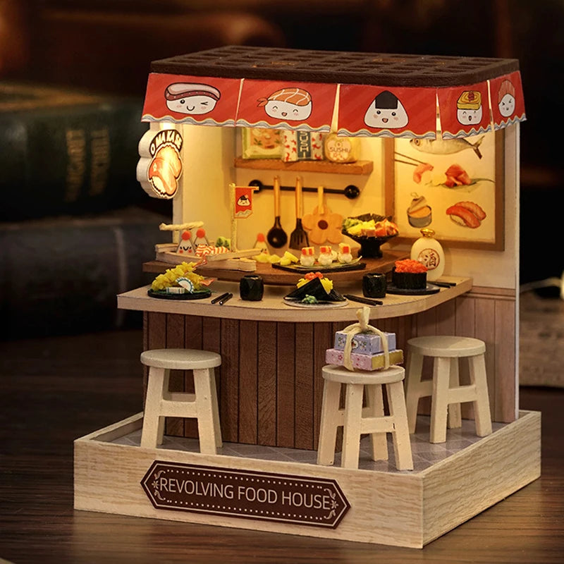 Casa de Bonecas Miniatura DIY – Decoração 3D com Móveis