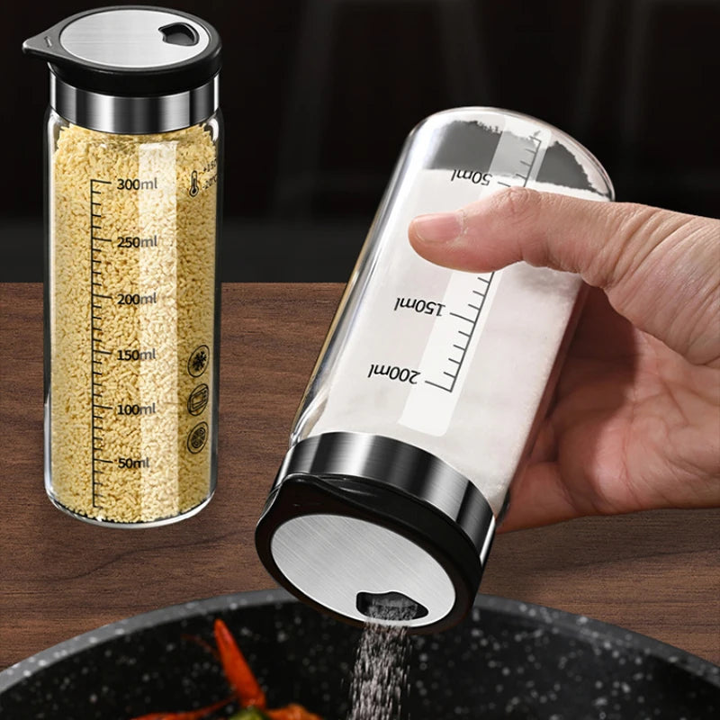 Pote de Tempero - Saleiro e Pimenteiro de Vidro Borossilicato