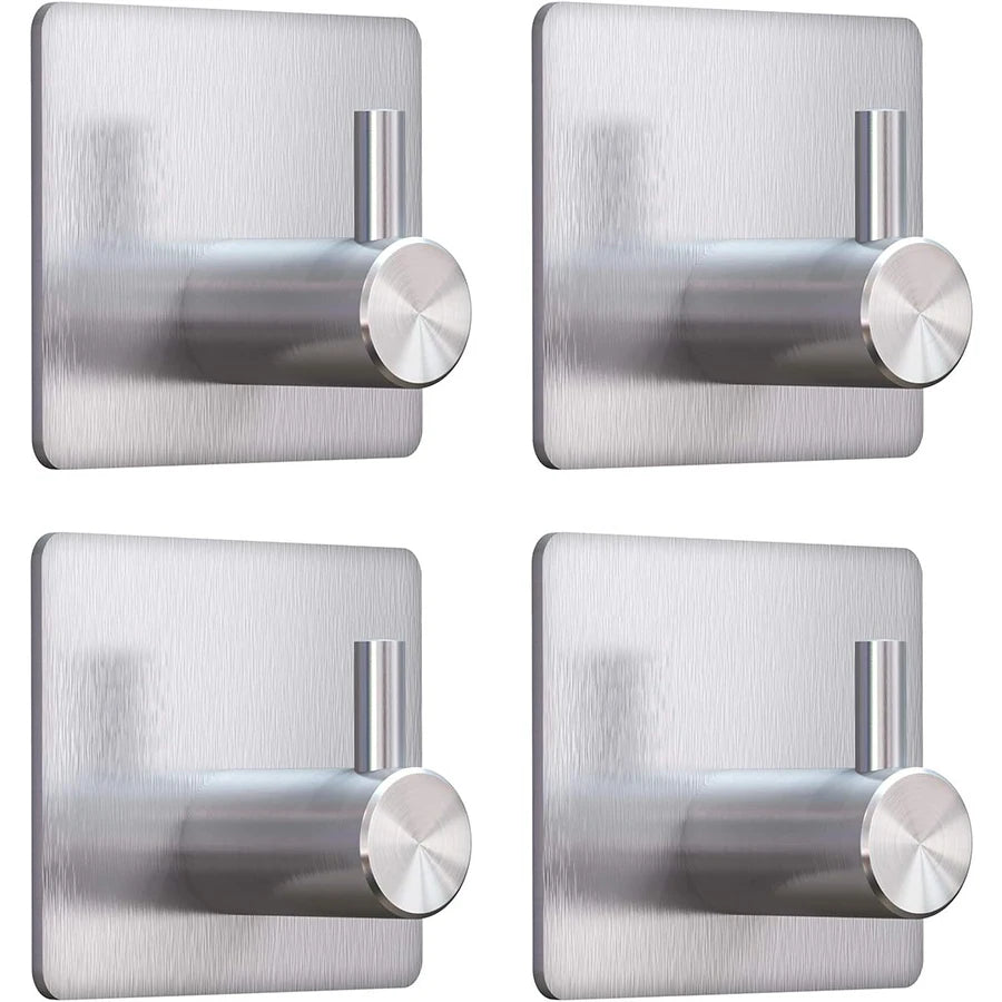 Gancho Adesivo Premium em Aço Inoxidável | Organizador Multifuncional para Banheiro, Cozinha e Quarto