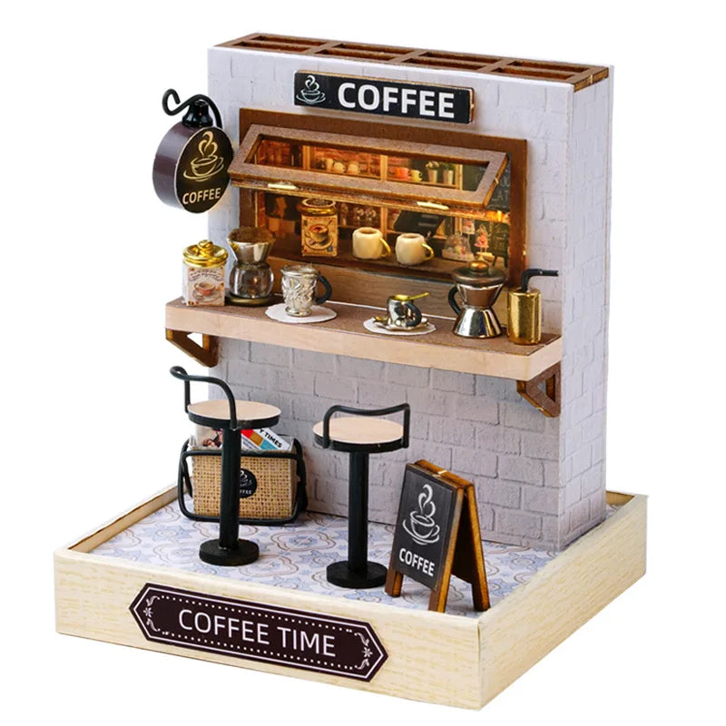Casa de Bonecas Miniatura DIY – Decoração 3D com Móveis