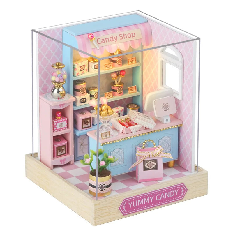 Casa de Bonecas Miniatura DIY – Decoração 3D com Móveis