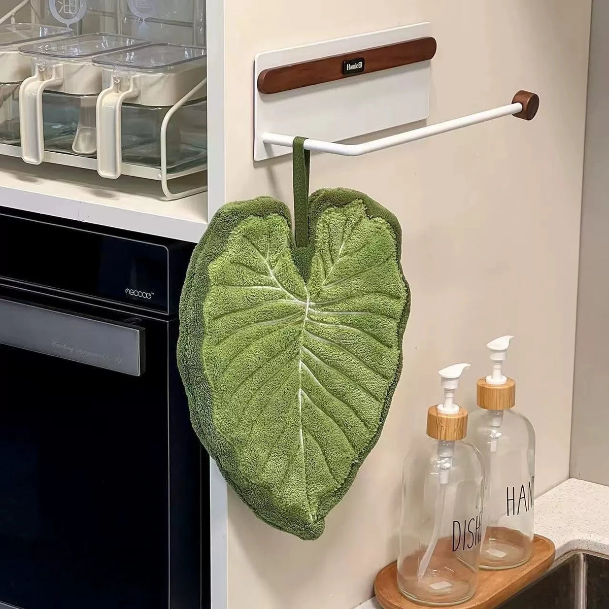 Toalha de Mão Folha Tidy Home – Macia, Absorvente e Decorativa para Cozinha e Banheiro