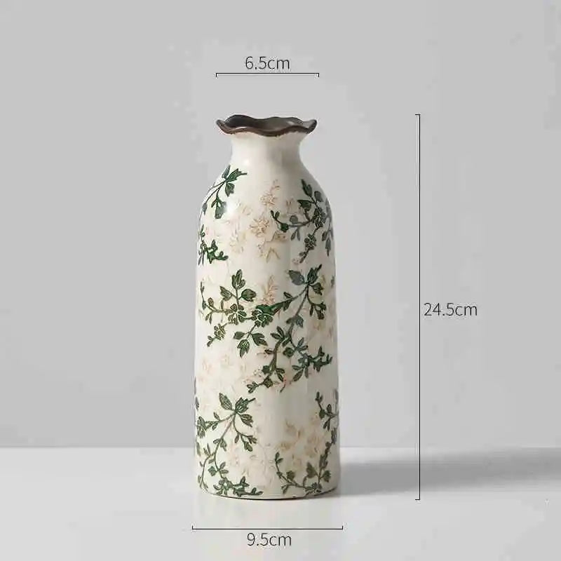 Vaso de Cerâmica Craquelada para Flores – Vaso Hidropônico Decorativo para Mesa