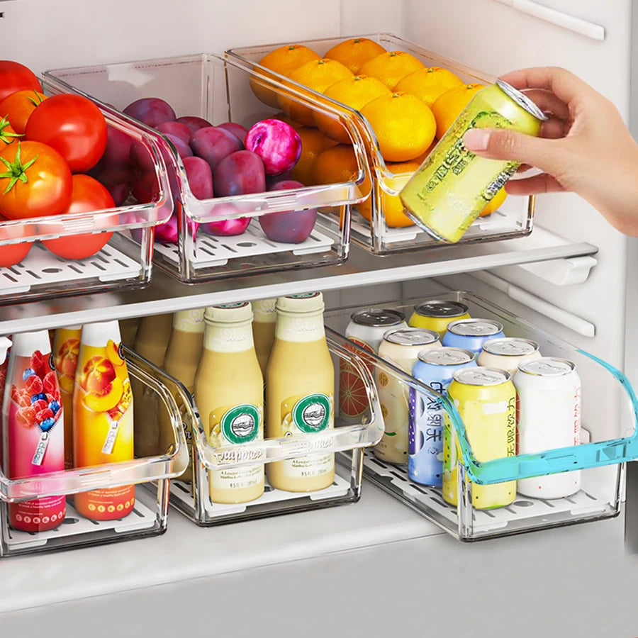 Organizador Transparente para Geladeira – Visualize, Organize e Otimize Seu Espaço
