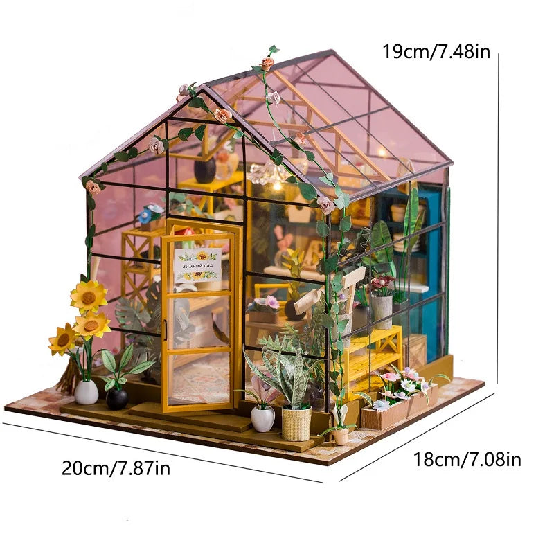 Casa de Bonecas Miniatura DIY – Decoração 3D com Móveis