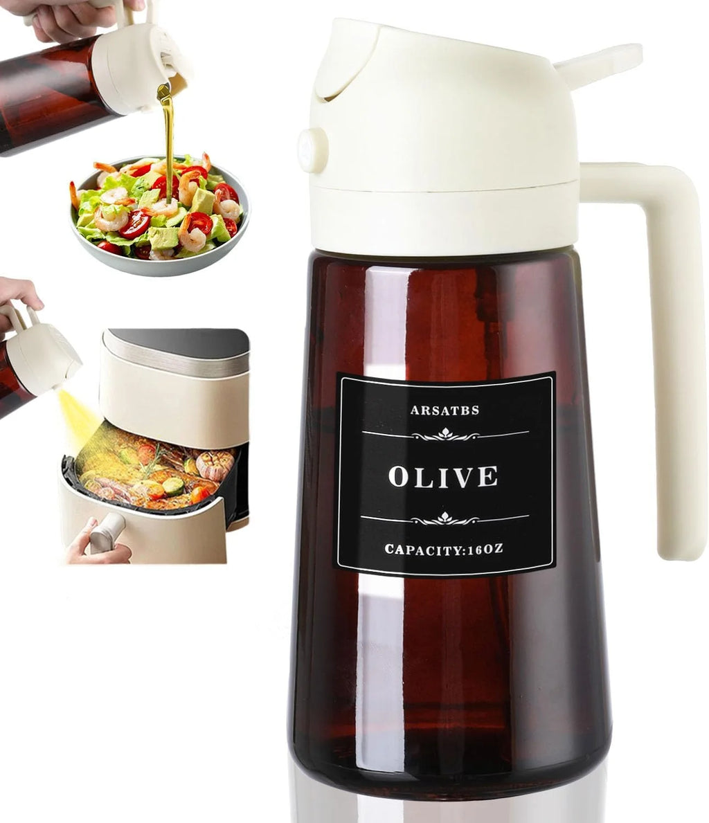 Dispensador e Pulverizador de Óleo em Vidro 470ml