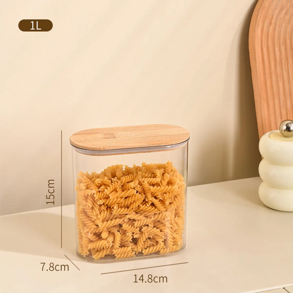 Potes Herméticos Transparentes para Alimentos e Mantimentos