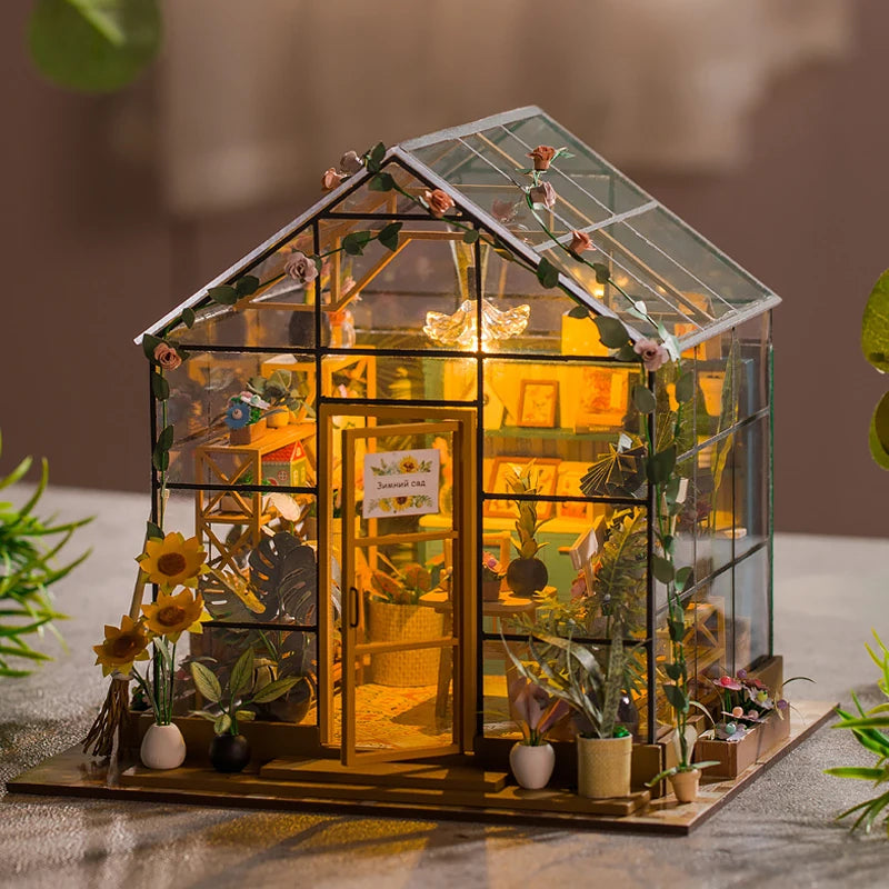 Casa de Bonecas Miniatura DIY – Decoração 3D com Móveis