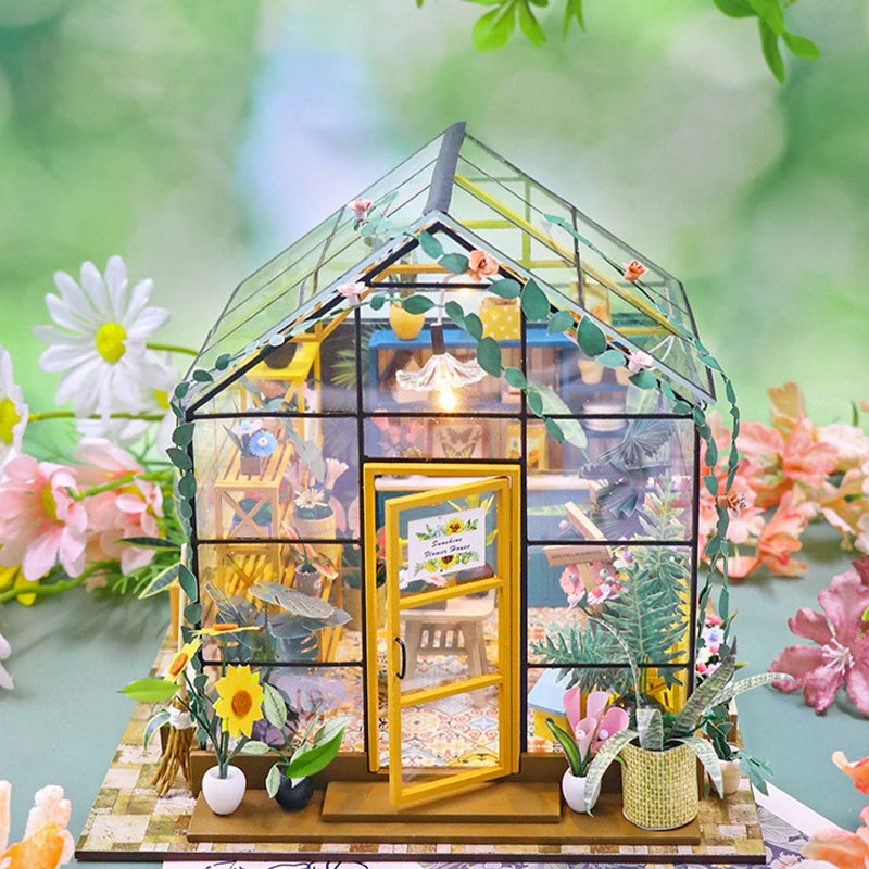 Casa de Bonecas Miniatura DIY – Decoração 3D com Móveis