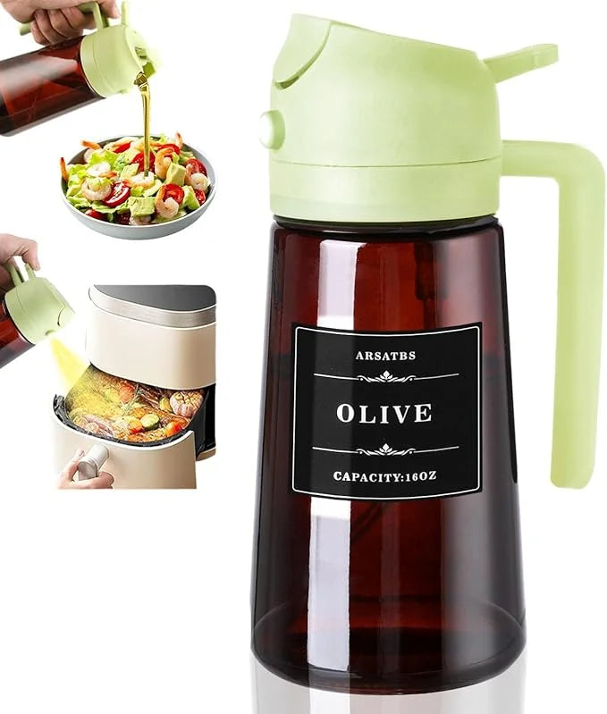 Dispensador e Pulverizador de Óleo em Vidro 470ml