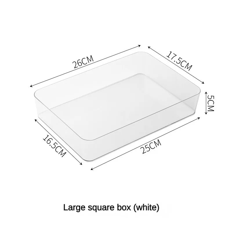 Kit 4 Organizadores de Gaveta Transparentes – Ideal para Maquiagem, Escritório e Banheiro