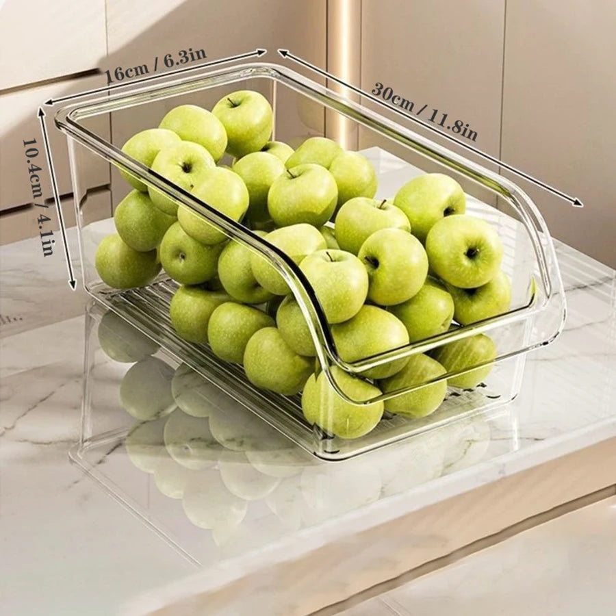 Organizador Transparente para Geladeira – Visualize, Organize e Otimize Seu Espaço