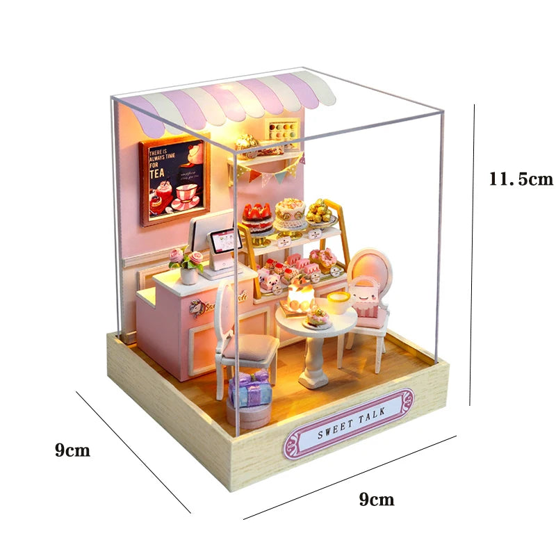 Casa de Bonecas Miniatura DIY – Decoração 3D com Móveis