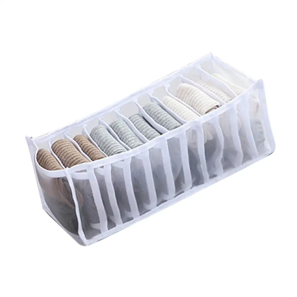 Organizador de Gavetas 7 Divisórias – Caixa Dobrável para Jeans, Roupas e Meias