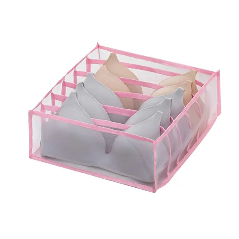 Organizador de Gavetas 7 Divisórias – Caixa Dobrável para Jeans, Roupas e Meias