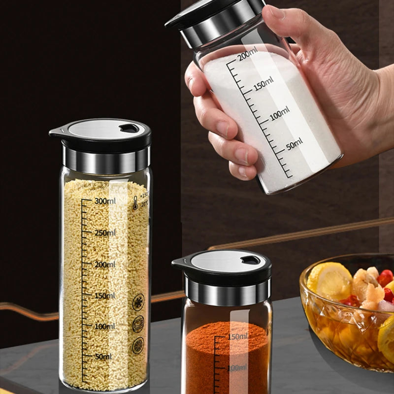 Pote de Tempero - Saleiro e Pimenteiro de Vidro Borossilicato