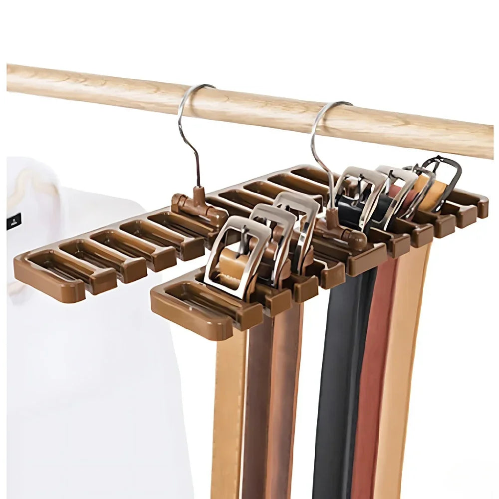 Cabide Organizador para Cintos e Gravatas –   1 a 12 Ganchos
